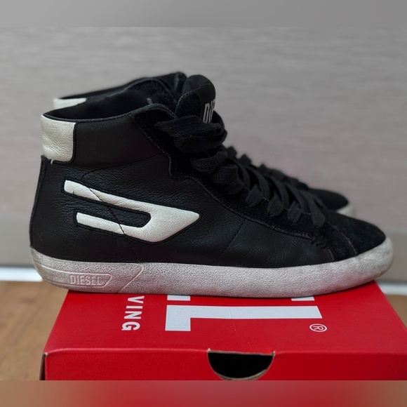 Diesel S-Leroji Mid W Womens Black Leather Lifestyle Sneakers Shoes In Sz. 7.5 - Picture 12 of 17